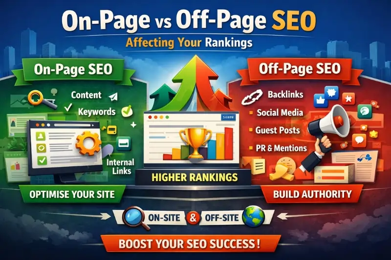 On-Page SEO vs Off-Page SEO - OptiRank