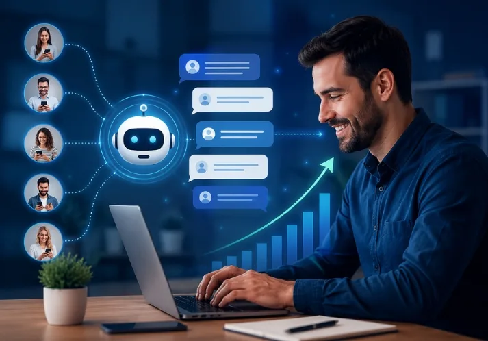 AI-powered lead response time solution helping businesses engage prospects instantly and improve lead conversion rates through automated customer interactions.